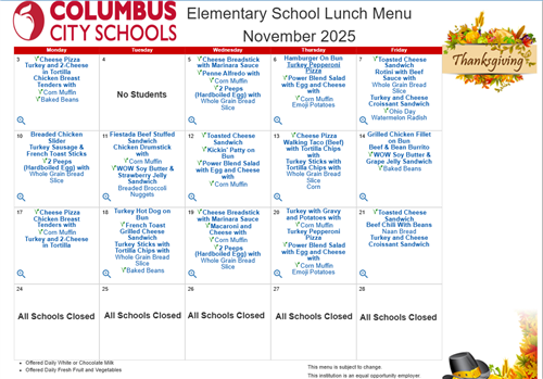 Lunch Menu